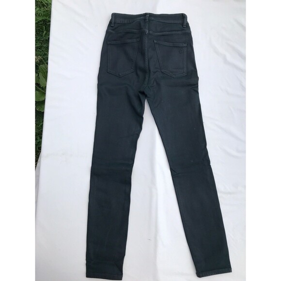 DL1961 Mara Striaght Mid Rise Sculpt Ankle Dark Green Denim Jeans Size 28 - Picture 5 of 8